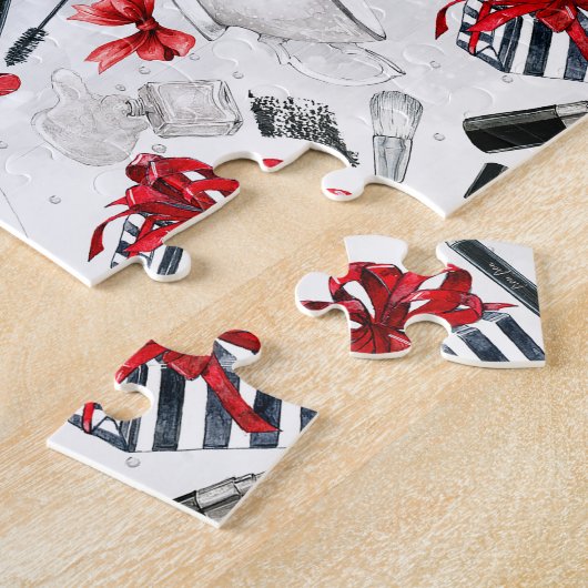 Retro bilden Sie Girly modisches buntes Puzzle (Seite)