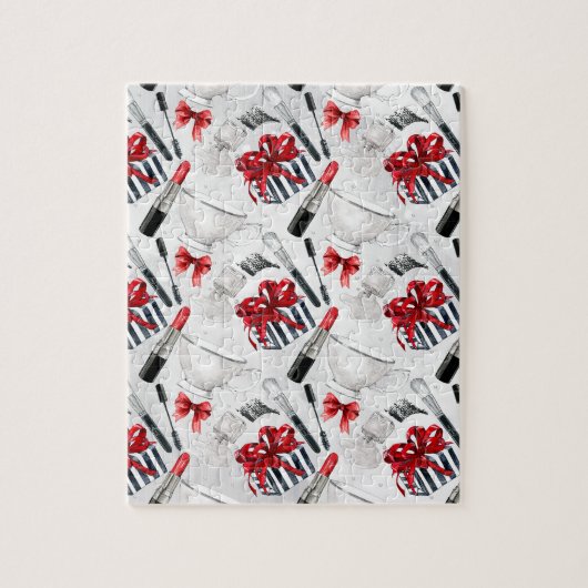 Retro bilden Sie Girly modisches buntes Puzzle (Vertikal)