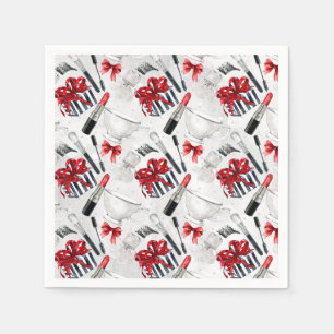 Retro bilden Sie Girly modisches buntes Serviette