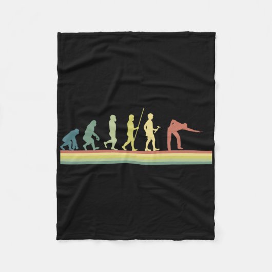 Retro Billiards Evolution Lover Gift Pool Sn Fleecedecke (Vorderseite)