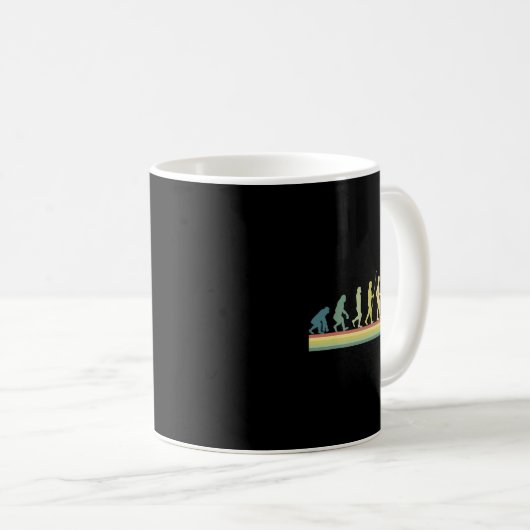 Retro Billiards Evolution Lover Gift Pool Sn Kaffeetasse (VorderseiteRechts)