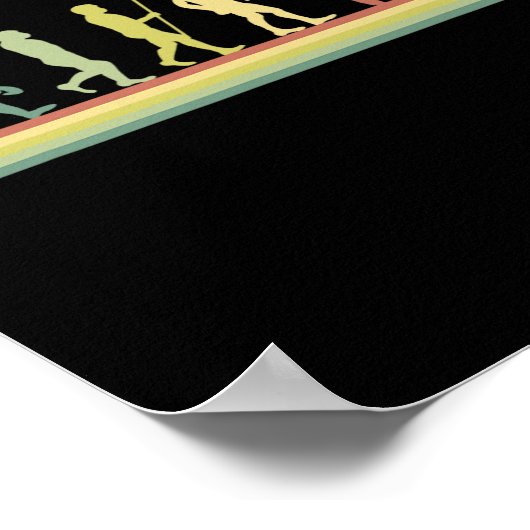 Retro Billiards Evolution Lover Gift Pool Sn Poster (Ecke)