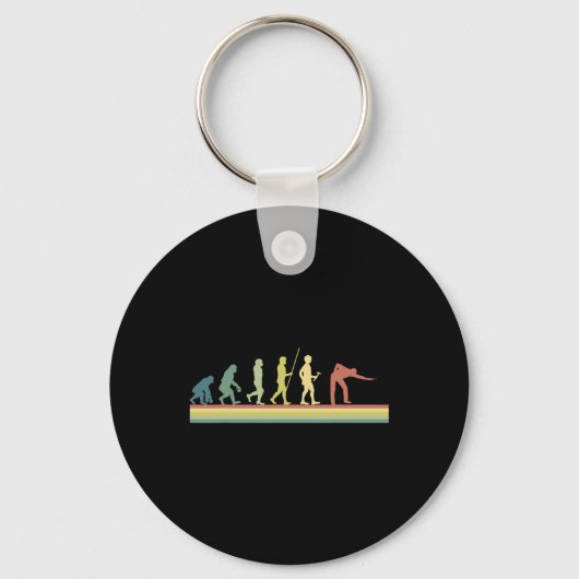 Retro Billiards Evolution Lover Gift Pool Sn Schlüsselanhänger (Vorderseite)