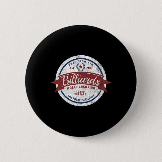 Retro Billiards Weltmeister "Side Pocket Special Button (Vorderseite)