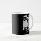 Retro Billie Holiday Signature Legature nie Die Kaffeetasse (VorderseiteRechts)