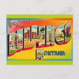 Retro Billings MT Grußkarte Postkarte