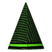 Retro Binary Code Green on Black Programmer Partyhütchen (Rückseite)