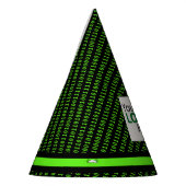 Retro Binary Code Green on Black Programmer Partyhütchen (Links)