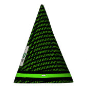 Retro Binary Code Green on Black Programmer Partyhütchen (Rechts)