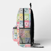 Retro Bingo Bedruckter Rucksack (Rechts)