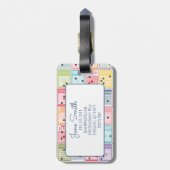 Retro Bingo Gepäckanhänger (Rückseite vertikal)