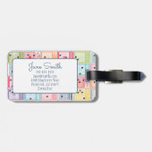 Retro Bingo Gepäckanhänger (Rückseite horizontal)