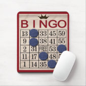 Retro Bingo-Karte lustig Mousepad (Mit Mouse)