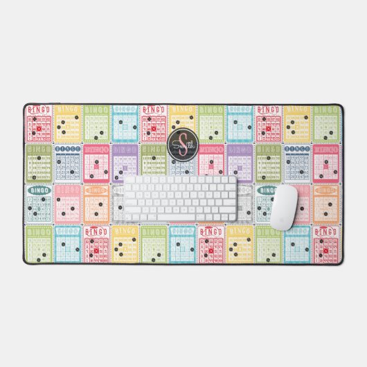 Retro Bingo Schreibtischunterlage (Tastatur & Maus)