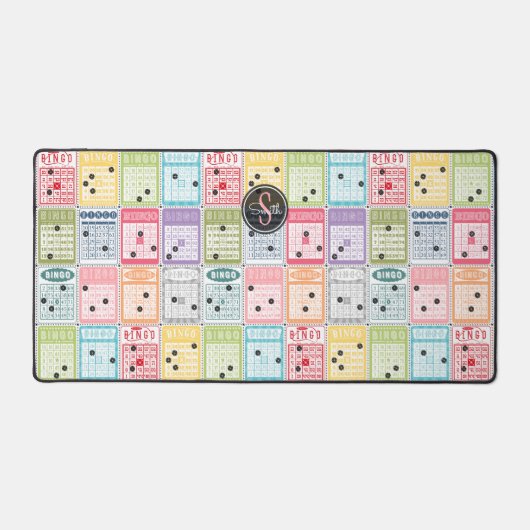 Retro Bingo Schreibtischunterlage (Vorderseite)