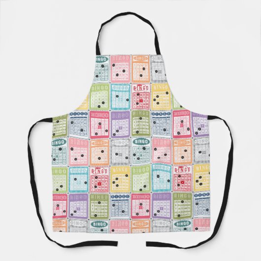 Retro Bingo Schürze (Vorderseite)