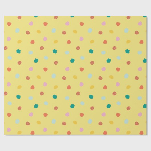 Retro Bio Polka Dot Inspiriert von Palm Springs Geschenkpapier (Flach)