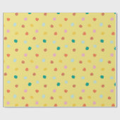 Retro Bio Polka Dot Inspiriert von Palm Springs Geschenkpapier (Flach)