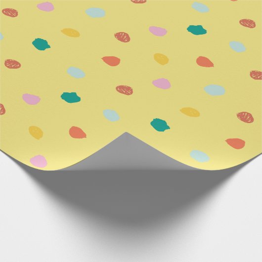 Retro Bio Polka Dot Inspiriert von Palm Springs Geschenkpapier (Ecke)
