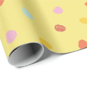 Retro Bio Polka Dot Inspiriert von Palm Springs Geschenkpapier (Rolleneckpunkt)