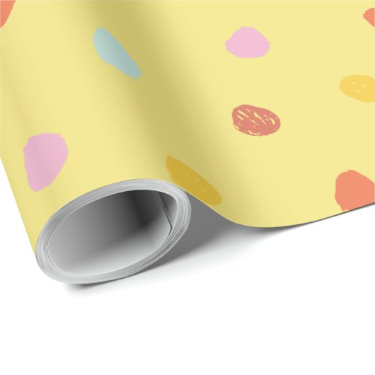Retro Bio Polka Dot Inspiriert von Palm Springs Geschenkpapier (Rolleneckpunkt)