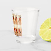 Retro Bird Art Flying Kingfisher Schnapsglas (Rechts)