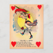 Retro Bird Vinegar Valentinstag Postkarte (Vorderseite)