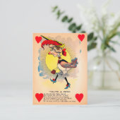 Retro Bird Vinegar Valentinstag Postkarte (Stehend Vorderseite)