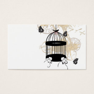 Retro Birdcage Visitenkarte