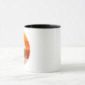 Retro BirdofParadise Sunset Tasse (Zentrum)