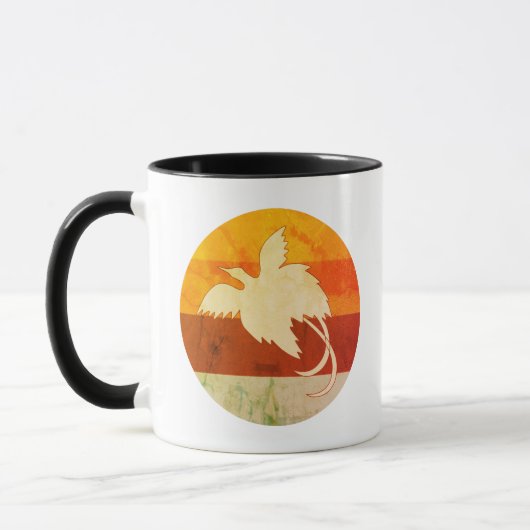 Retro BirdofParadise Sunset Tasse (Links)