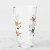 Retro Birds Blume Niedlich Modernes Mittelalter Glas (Rechts)