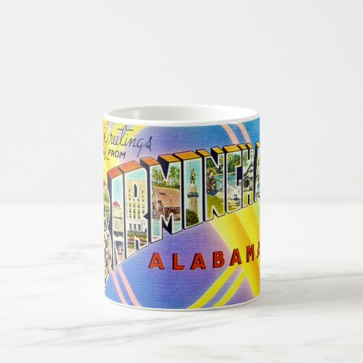 Retro Birmingham AL Postcard Tasse (Mittel)