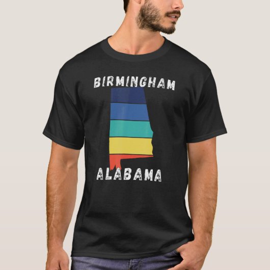 Retro Birmingham Alabama Apparel T-Shirt (Vorderseite)