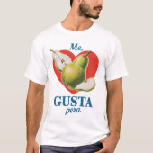 Retro Birne "Me Gusta" Vintage Poster T-Shirt (Vorderseite)