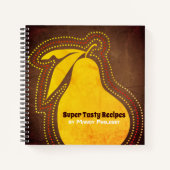 Retro-Birne persönliches Kochbuch Rezept Notebook Notizblock (Vorderseite)