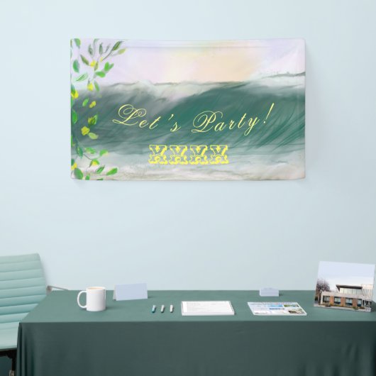 Retro Birthday Beach Picnic Party Banner (Messeveranstaltung)