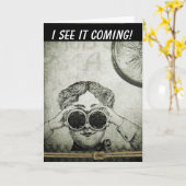 RETRO BIRTHDAY BINOCULARS CARD VON IHR KARTE (Gelbe Blume)