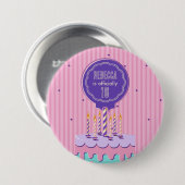 Retro Birthday Button (Vorne & Hinten)