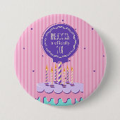 Retro Birthday Button (Vorderseite)