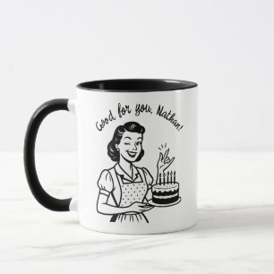 Retro Birthday Cake Personalisierter Kaffee Tasse