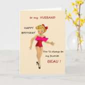 Retro Birthday Card für Ehemann Karte (Gelbe Blume)