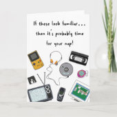 Retro Birthday Card für Freunde und Familie Karte (Vorderseite)