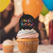 Retro Birthday Confetti Stickers