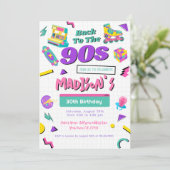 Retro Birthday Einladung, gedruckt oder digital Einladung (Stehend Vorderseite)