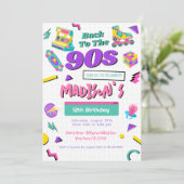 Retro Birthday Einladung, gedruckt oder digital Einladung (Stehend Vorderseite)