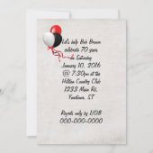 Retro Birthday Foto Einladung (Rückseite)