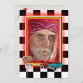 Retro Birthday Foto Einladung (Vorne/Hinten)