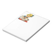 Retro Birthday Girl Cake Cat Children Artwork Notizblock (Rotiert)