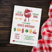 Retro Birthday GRILLEN Einladung